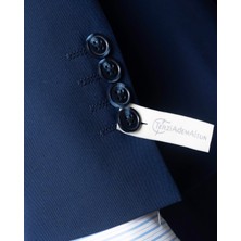 Italyan Stil Kruvaze Ceket Pantolon Takım Elbise Lacivert T14117