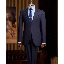 Slim Fit Ceket Pantalon Takım Elbise Lacivert T13575