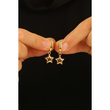  Yıldız Sallantılı Altın Küpe CGKKP0215