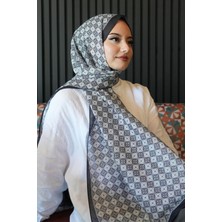 Mozaik Desen Siyah Soft Pamuk Şal