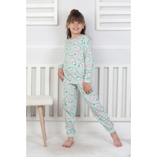 Cute Avocado Desenli Kız Çocuk Pijama Takımı
