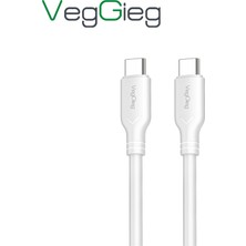 Veggieg 60W Type-C To Type-C Hızlı Şarj ve Data Kablosu 1.2 Metre