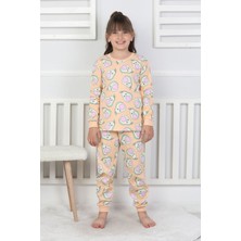Cute Avocado Desenli Kız Çocuk Pijama Takımı
