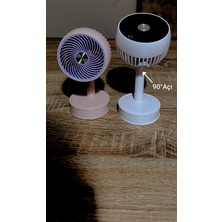 "3 Kademeli Sessiz Mini Masaüstü Fan – 90° Ayarlanabilir Başlık | USB Şarjlı, Kompakt ve Güçlü Serinletici"