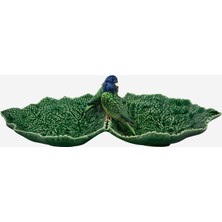 Bordallo Pinheiro Leaves Yeşil Seramik Servis Tabağı 34 Cm