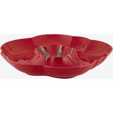 Bordallo Pinheiro Tomato Kırmızı Seramik Servis Tabağı 38 Cm