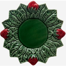 Bordallo Pinheiro Strawberries Yeşil Seramik Yemek Tabağı 26 Cm