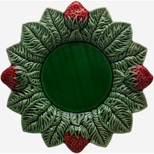 Bordallo Pinheiro Strawberries Yeşil Seramik Servis Tabağı 33 Cm