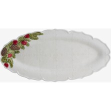 Bordallo Pinheiro Garland Beyaz Seramik Servis Tabağı 40 Cm