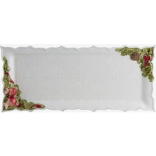Bordallo Pinheiro Garland Beyaz Seramik Servis Tabağı 43 Cm