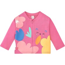 Pembe Kız Çocuk Fermuarlı Hırka