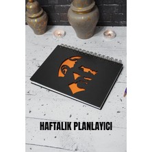 Mustafa Kemal Atatürk Ahşap Plan Defteri - Ajanda - Haftalık Planlayıcı (Ahşap Rengi Siyah) A5