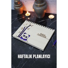 Panda Tasarım Ahşap Plan Defteri - Tarihsiz Ajanda - Haftalık Planlayıcı (Süresiz Planlayıcı) A5