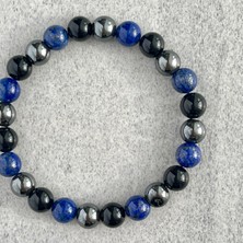 Alnis Atelier Lapis Lazuli, Hematit, Oniks Doğal Taş Bileklik