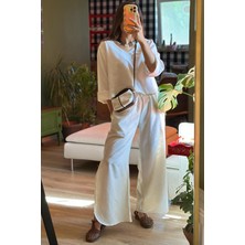 Elan Dokuma Bluz - Pantolon Takım – %20 Ipek %80 Viskon