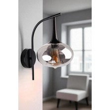 Zara Siyah Füme Camlı Aplik