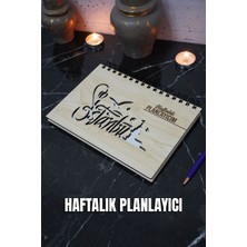 Istanbul Tasarım Ahşap Plan Defteri - Tarihsiz Ajanda - Haftalık Planlayıcı (Planlayıcı Defter) A5