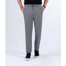 Italyan Stil Slim Fit Gofre Kumaş Erkek Pantalon Antrasit T13688
