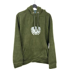 Texera Nakışlı Polar Erkek Kanguru Cepli Kapüşonlu Sweatshirt