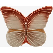 Bordallo Pinheiro Cloudy Butterflies Kırmızı Seramik Servis Tabağı 31 Cm