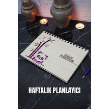 Panda Tasarım Ahşap Plan Defteri - Tarihsiz Ajanda - Haftalık Planlayıcı (Süresiz Planlayıcı) A5