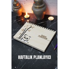 Panda Tasarım Ahşap Plan Defteri - Tarihsiz Ajanda - Haftalık Planlayıcı (Süresiz Planlayıcı) A5