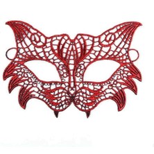 Bfs   Kırmızı Dantel Masquerade Maskesi 8 No