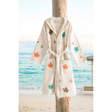 Varol Organik %100 Pamuk Kapşonlu Sabalık Bornoz Plaj Elbisesi - Sonbahar - S/m