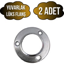 mobilyap Yuvarlak Lüks Askı Borusu Flanşı Dolap ve Mobilya Boru Flanşı(Metal)(Boru ÇAPI:25MM)