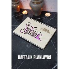 Istanbul Ahşap Plan Defteri - Tarihsiz Ajanda - Haftalık Planlayıcı (Süresiz Planlama Defteri) A5