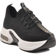 Siyah-Beyaz Fileli Kadın Günlük Ayakkabı 702322 Z