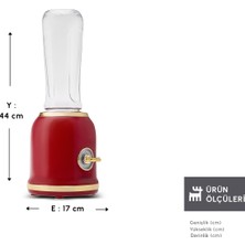 Karaca Retro Personal Kişisel Smoothie Blender Red