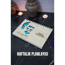 Mustafa Kemal Atatürk Ahşap Plan Defteri - Tarihsiz Ajanda - Haftalık Planlayıcı - A5