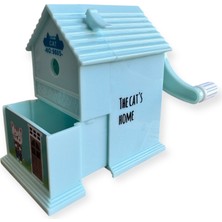 Cmk Sevimli Hayvan Temalı Ev Şeklinde Kalemtraş, Panda, Kedi ve Tavşan Desenleri, 3 Renk Seçeneği