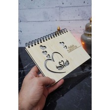 Kuğu Aşk Ahşap Plan Defteri - Tarihsiz Ajanda - Haftalık Planlayıcı (Süresiz Planlayıcı) A5