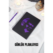 Mustafa Kemal Atatürk Siyah Ahşap Kapak Günlük Planlayıcı - Süresiz Ajanda - A5