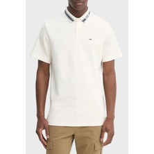 Tommy Hilfiger Erkek Beyaz Regular Fit Polo Yaka T-Shirt