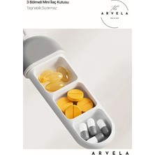 Arvela Medicaps 3 Bölmeli Mini Hap Kutusu | Günlük ve Seyahat İçin Pratik  Organizatörü