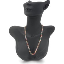 Eliosa Çok Renkli Su Yolu (Stainless Steel) Zirkon Gold Kararmaz Çelik Kolye