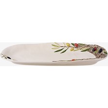 Bordallo Pinheiro Olival Beyaz Seramik Servis Tabağı 40 Cm