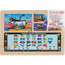 ONY-187-188-189-190 Ahşap Eğitici Puzzle Denizde Yaşam