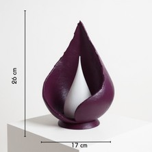 Luinon Mira El Yapımı Modern Minimal Abajur, Reçine Gövde & Heykelsi Tasarım, Opal ve Beyaz Difüzörlü