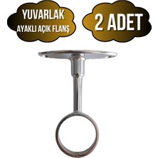 Yuvarlak Ayaklı Açık Askı Borusu Flanşı Mobilya Yuvarlak Boru Flanşı(Metal)(Boru ÇAPI:25MM)