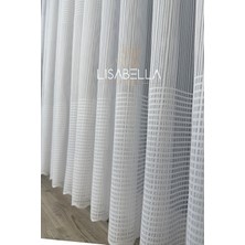 Lisabella Home Modernia Beyaz Örme Tül Şehirin Şıklığının Geometrik Yansıması (Pilesiz Düz Dikiş)