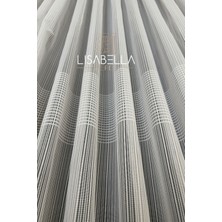 Lisabella Home Modernia Beyaz Örme Tül Şehirin Şıklığının Geometrik Yansıması (Pilesiz Düz Dikiş)