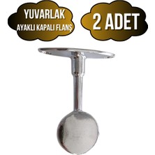 DS Yapı Yuvarlak Ayaklı Kapalı Askı Borusu Flanşı Mobilya Yuvarlak Boru Flanşı(Metal)(Boru ÇAPI:25MM)