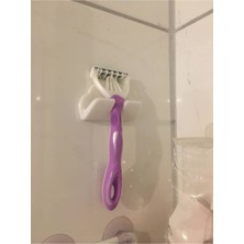 Yapışkanlı Bulut Banyo Düzenleyici - Jilet Tutucu Plastik Aparat