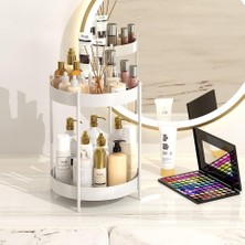 Beyaz 2 Katlı Mutfak Banyo Düzenleyici Servis Sunum Standı Çok Amaçlı Organizer 35 cm