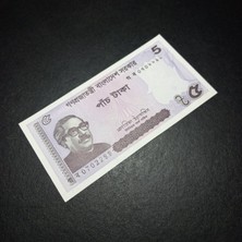 Escoines Koleksiyon 39963687E8BD169750 2022 Bangladeş 5 Taka Çil Eski Yabancı Kağıt Para