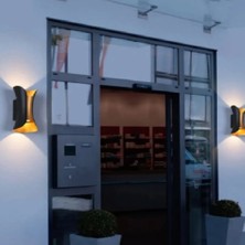 Elektrikpark  Çift Yönlü Dış Mekan Aplik – Antrasit Alüminyum Gövdeli 2XGU10 Duvar Lambası